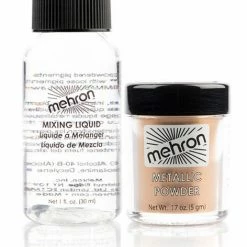 Mehron Metallic Powder With Mixing Liquid 8 Mehron Metallic Powder With Mixing Liquid