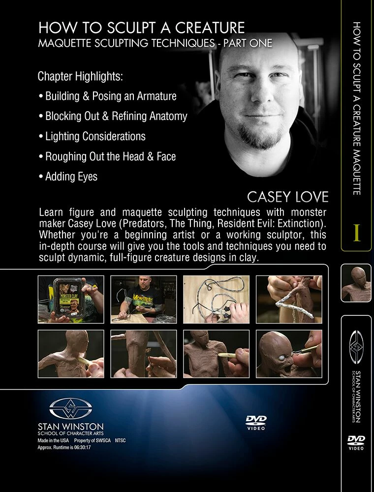 Stan Winston Studio How To Sculpt A Creature Maquette Sculpting Techniques (DVD) Kits & Tools