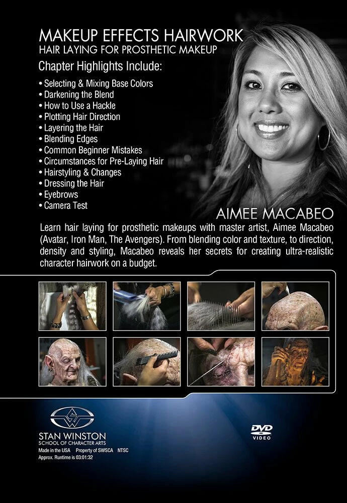 Stan Winston Studio Character Hairwork - Hair Laying For Prosthetic Makeup (DVD) 2 Stan Winston Studio Character Hairwork - Hair Laying For Prosthetic Makeup (DVD)
