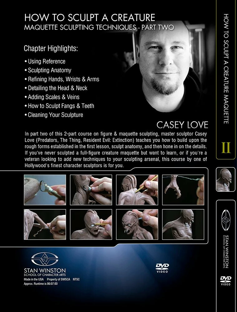 Stan Winston Studio How To Sculpt A Creature Maquette Sculpting Techniques (DVD) Kits & Tools
