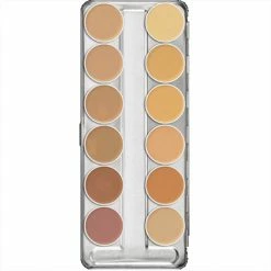 Kryolan Professional Make-Up Kryolan Dermacolor Camouflage Creme Palette 12 Colors - (A)