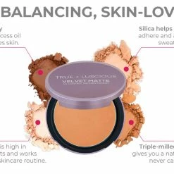 True + Luscious Sheer Halo Velvet Matte Oil Control Pressed Powder New