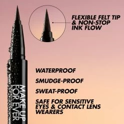 Make Up For Ever Aqua Resist Graphic Pen - Black New