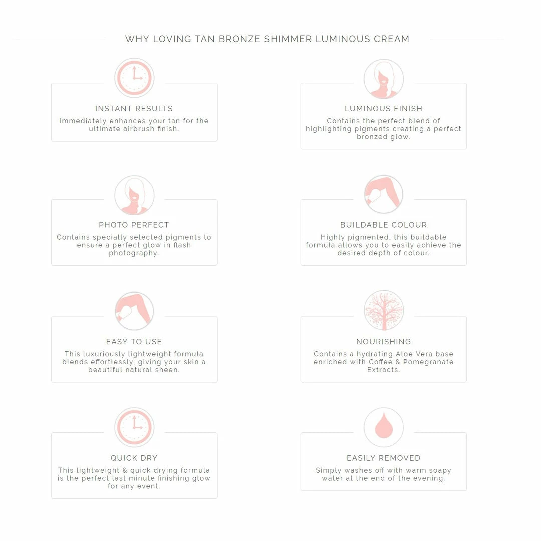 Loving Tan Bronze Shimmer Luminous Cream Face 4 Loving Tan Bronze Shimmer Luminous Cream Face